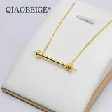 925 Silver Pearl Necklace with Pendant Mountings