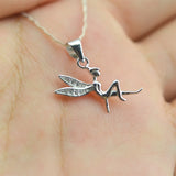 925 Silver Pearl Pendant Little Angel Jewelry Accessory