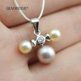 Sterling Silver 925 Pearl Mick Mouse Pendant Necklace Setting
