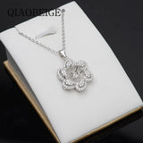925 Silver Women Pendant Necklace 10-11mm Pearl Semi Mount