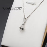 925 Sterling Silver Freshwater Pearl Pendant Mounting Hat