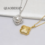 925 Silver Pendant Necklace Blank Tray for 9-10mm Gemstone, Pin Included