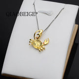 925 Sterling Silver Crab Necklace Pendant DIY Jewelry Accessory