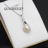 925 Silver Pendant Finding for 12-13-14mm Round Pearl Bead Accessory