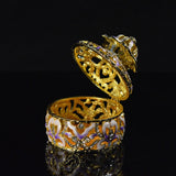 Europe Handicraft Metal Flower Earrings Box