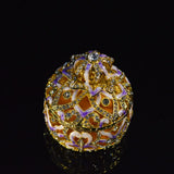 Europe Handicraft Metal Flower Earrings Box