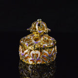 Europe Handicraft Metal Flower Earrings Box