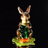 Metal Craft Lovely Rabbit Jewelry Box for Gift