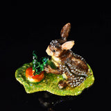 Metal Craft Lovely Rabbit Jewelry Box for Gift