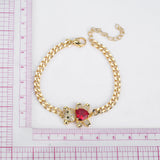 QITIS Charm Bear Bracelet for Women, Adjustable Chain