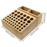 Wooden Holder Box for Handwork Tools 46/98 Holes Organizer