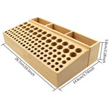 Wooden Holder Box for Handwork Tools 46/98 Holes Organizer