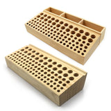 Wooden Holder Box for Handwork Tools 46/98 Holes Organizer