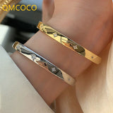 Silver Smooth Surface Bracelet Woman INS Style Bracelets