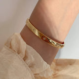 Silver Smooth Surface Bracelet Woman INS Style Bracelets