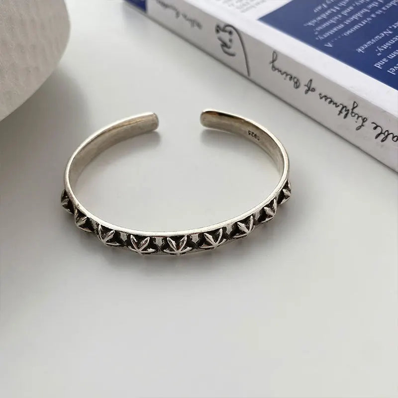 Vintage Silver Personality Pentagram Bracelet