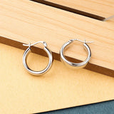 Minimalist Silver Earrings For Women Style Circle Geometric Ear Jewelry