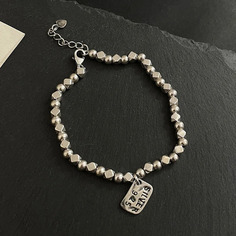 Rhombus Geometry Bracelet Woman Silver INS Light Delicate