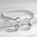 Vintage Silver Double Ball Geometric Weave Party Jewelry