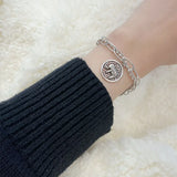 Silver Punk Retro Elephant Pendant Bracelet for Women Party Jewelry