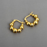 Silver Studs Round Bead Earrings for Women Temperament Earring PartyAccess