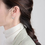 Silver Studs Round Bead Earrings for Women Temperament Earring PartyAccess