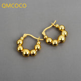 Silver Studs Round Bead Earrings for Women Temperament Earring PartyAccess