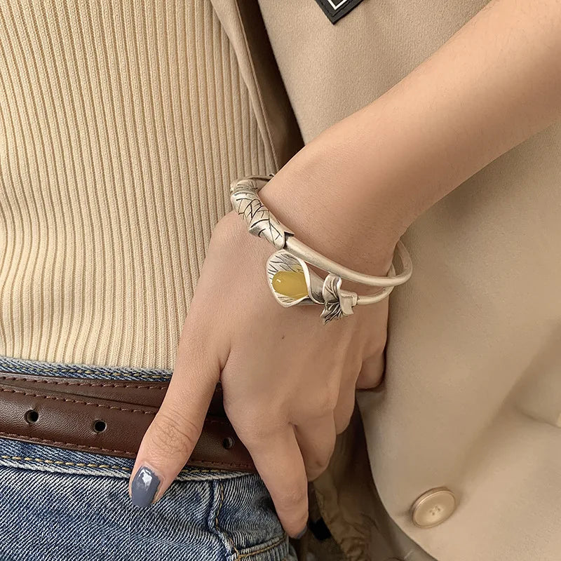Vintage Silver Classic Bracelet Ethnic Jewelry Party Gift