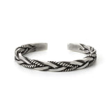 Vintage Punk Silver Bracelet Twist Weaving Thai Silver Jewelry