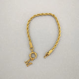 Stainless Steel Anchor Clasp Rope Chain Bracelet Silver