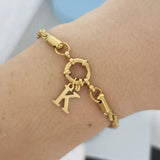 Stainless Steel Anchor Clasp Rope Chain Bracelet Silver