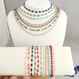 Colorful Glass Beads Chain Necklace for Women Choker