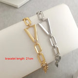 Triangle Charm Pendant Necklace Geometric Choker Silver Chain