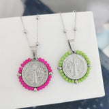 Virgin Mary Pendant Necklace Women Choker Silver Jewelry