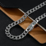 Tiger Pattern Cuban Necklace Men's Hip-hop Sweater Chain