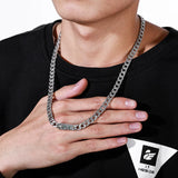 Tiger Pattern Cuban Necklace Men's Hip-hop Sweater Chain