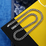Tiger Pattern Cuban Necklace Men's Hip-hop Sweater Chain