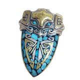Xingtian Gluttonous Shield Pendant Retro Style Necklace