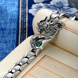 Creative Green Gem Dragon Totem Men Bracelet