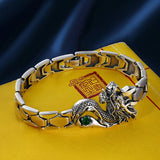 Creative Green Gem Dragon Totem Men Bracelet