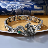 Creative Green Gem Dragon Totem Men Bracelet