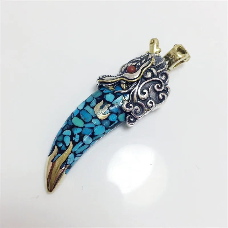 Retro Xingtian Shield Necklace Pendant