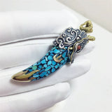 Retro Xingtian Shield Necklace Pendant