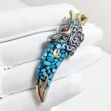 Retro Xingtian Shield Necklace Pendant