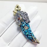 Retro Xingtian Shield Necklace Pendant