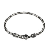 Silver Bamboo Chain Rope Vajra Buckle Bracelet Retro Women's Accessories