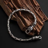 Silver Bamboo Chain Rope Vajra Buckle Bracelet Retro Women's Accessories