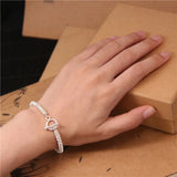 Silver Circle Bracelet Multi-layer Literary Bracelet