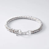 Silver Circle Bracelet Multi-layer Literary Bracelet