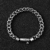 Silver European American Bracelet Men Domineering Dragon Scale Retro